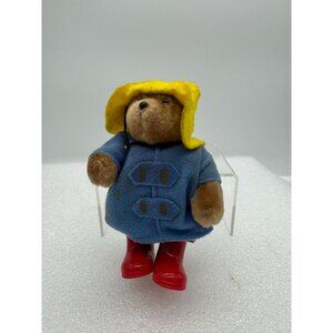 Vintage Eden Toys Miniature Paddington Bear Plush Toy in Rain Outfit